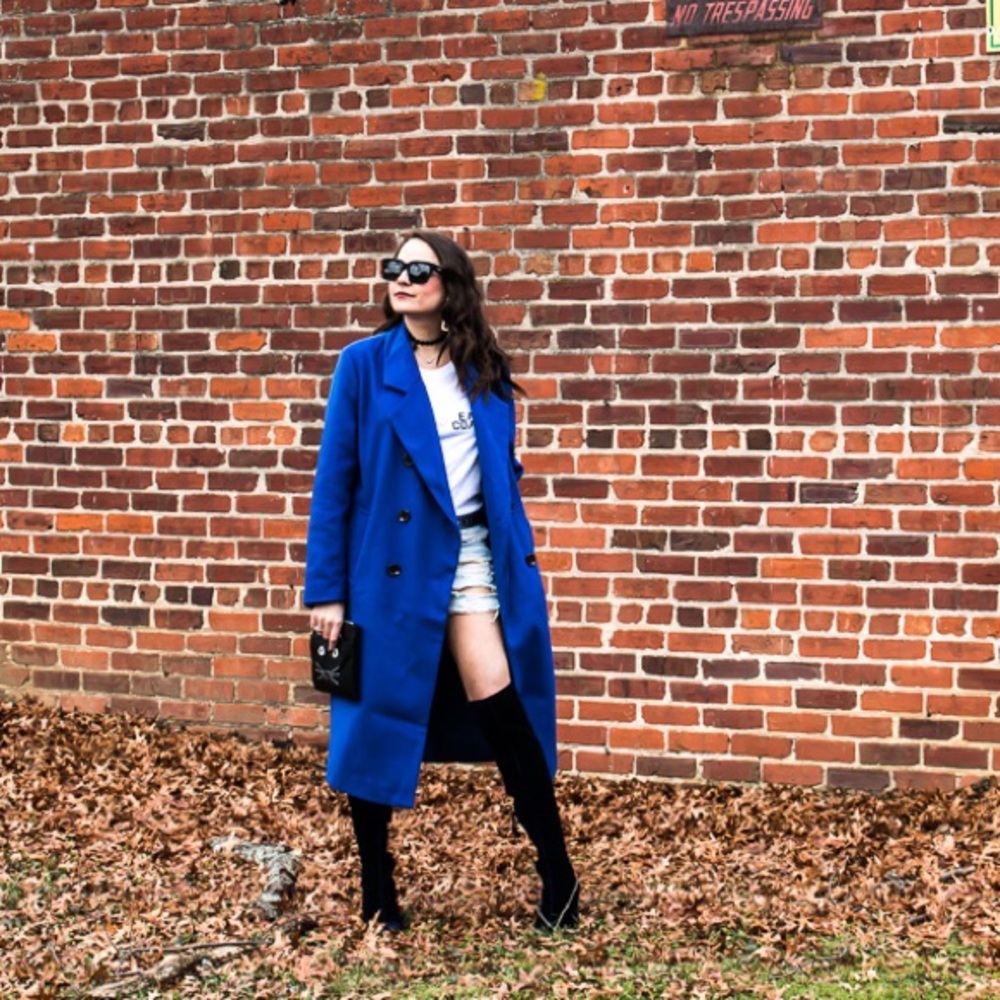 Long Blue ASOS Coat